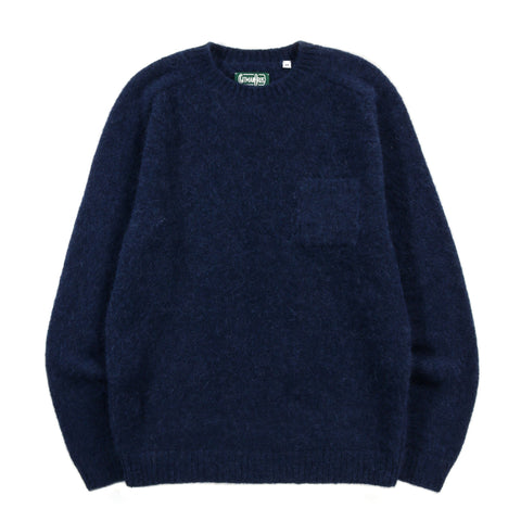 GITMAN VINTAGE NAVY ALPACA SWEATER