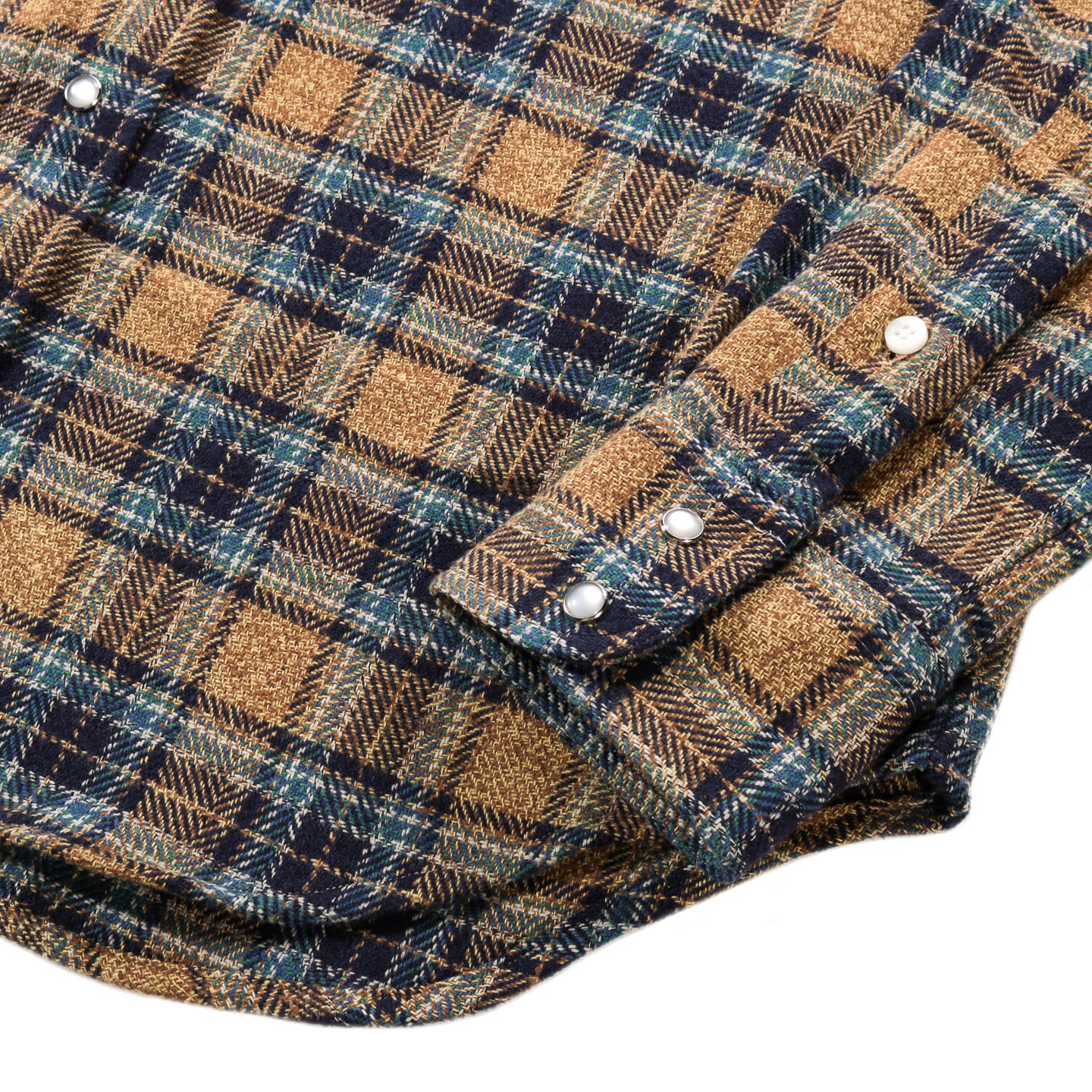 GITMAN VINTAGE WESTERN TAN COTTON TWEED CHECK