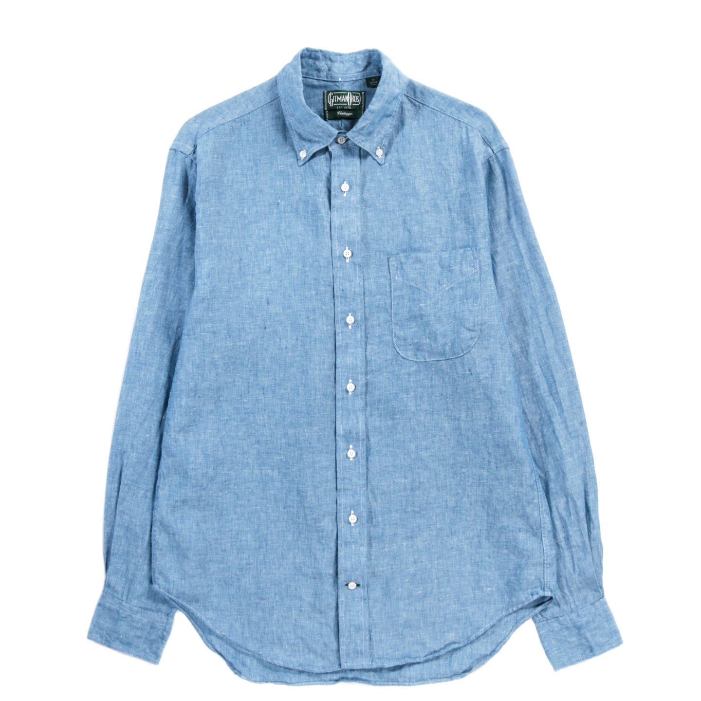 GITMAN VINTAGE BUTTON DOWN CHAMBRAY LINEN