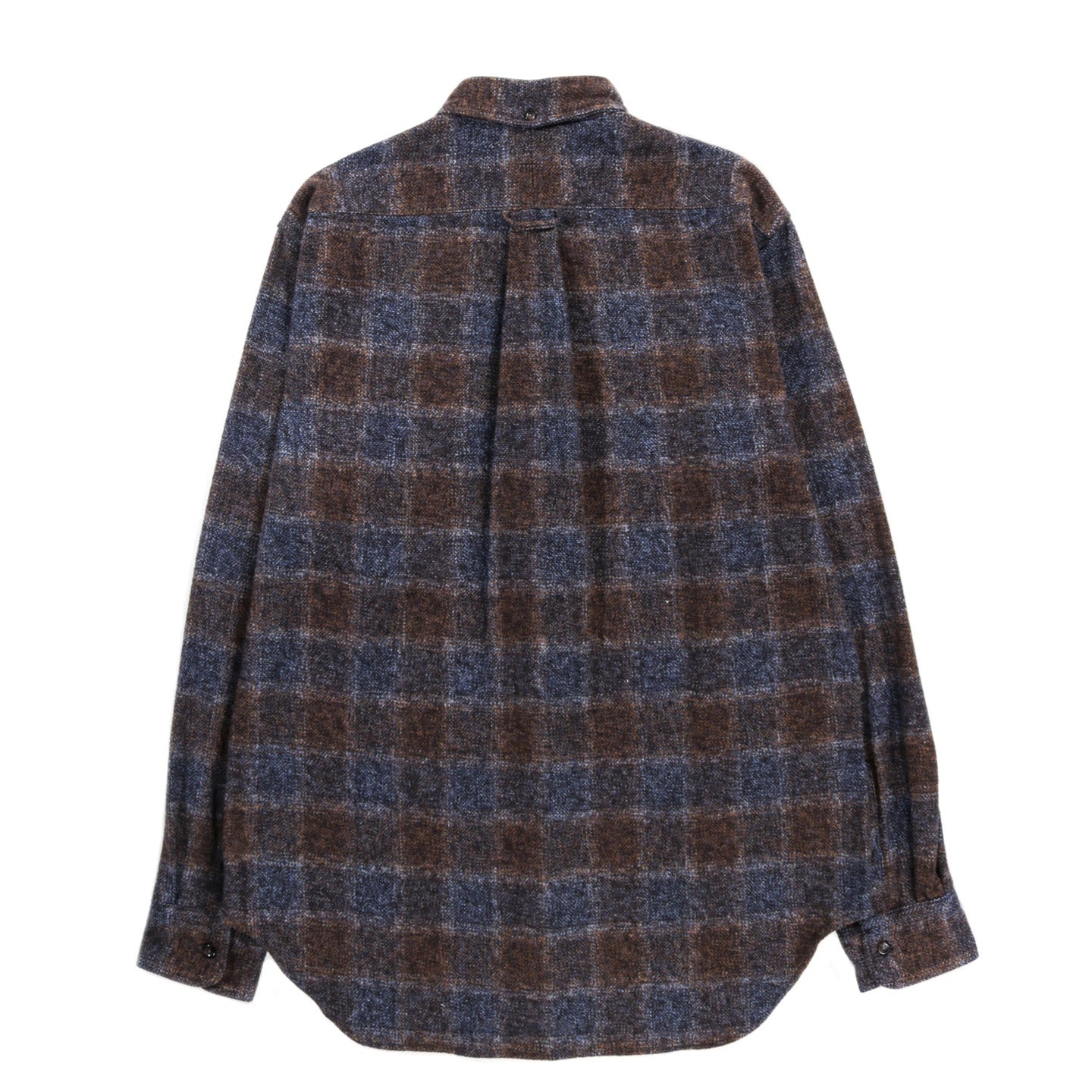 GITMAN VINTAGE BUTTON DOWN BROWN COTTON TWEED CHECK