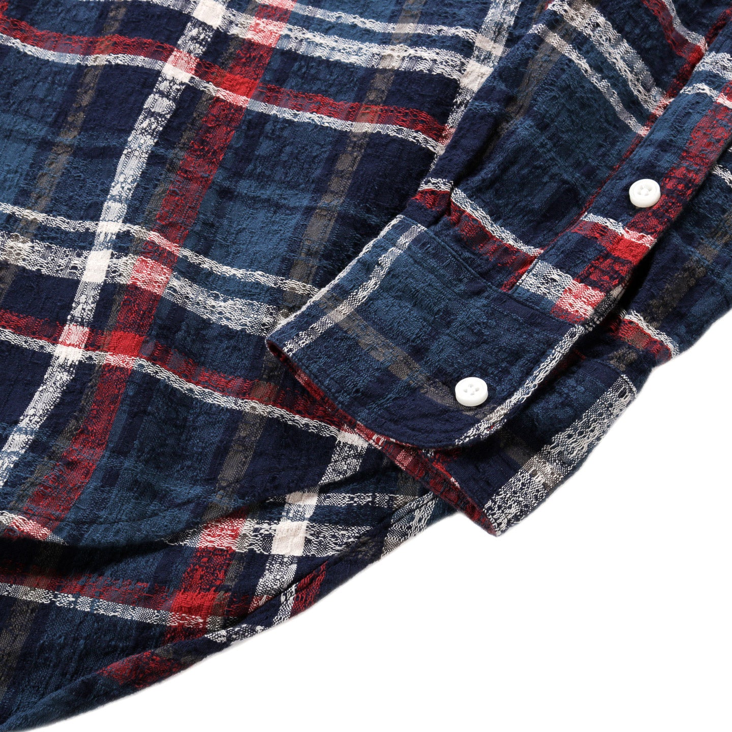 GITMAN VINTAGE BUTTON DOWN NAVY BROKEN DOBBY CHECK