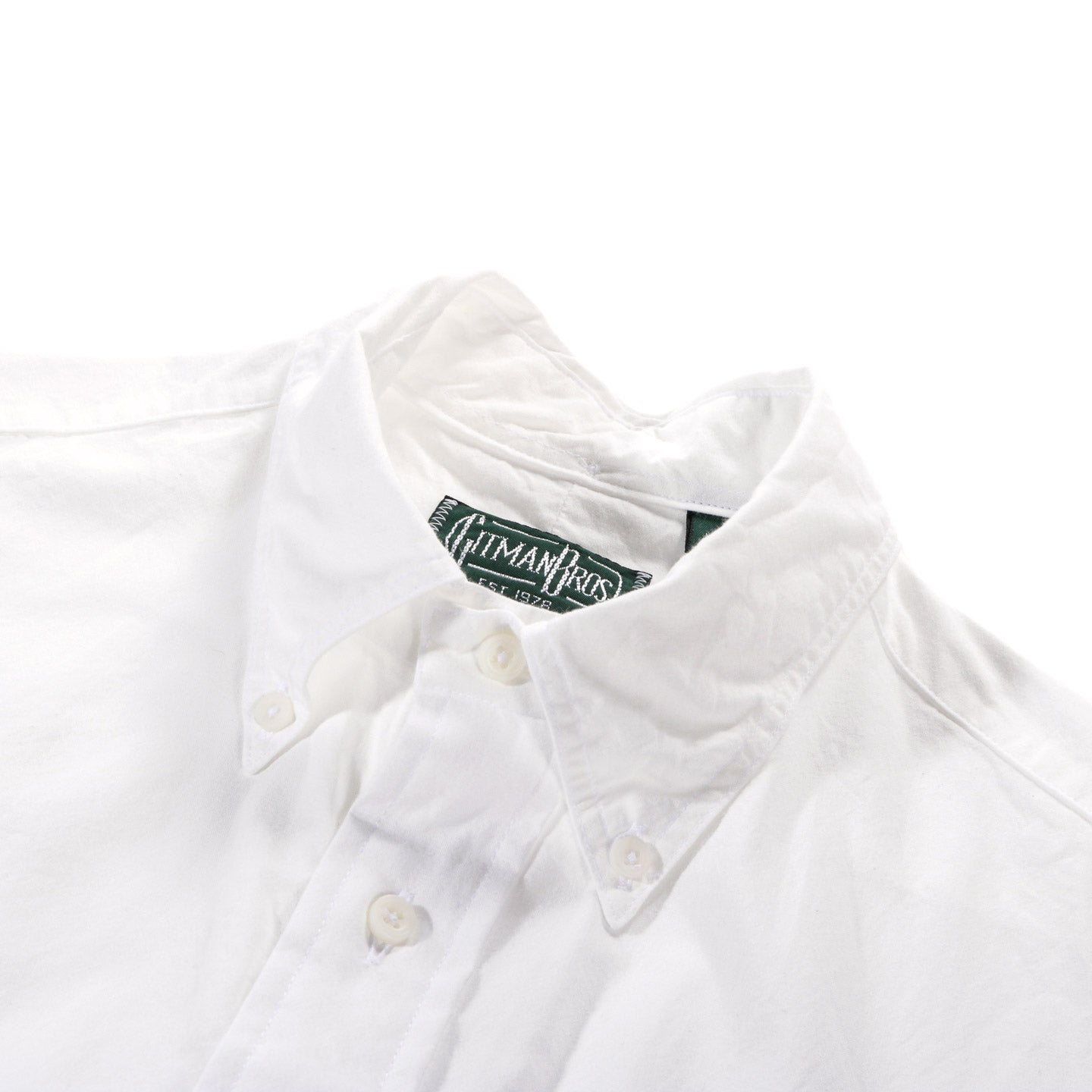 GITMAN VINTAGE BUTTON DOWN WHITE POPLIN