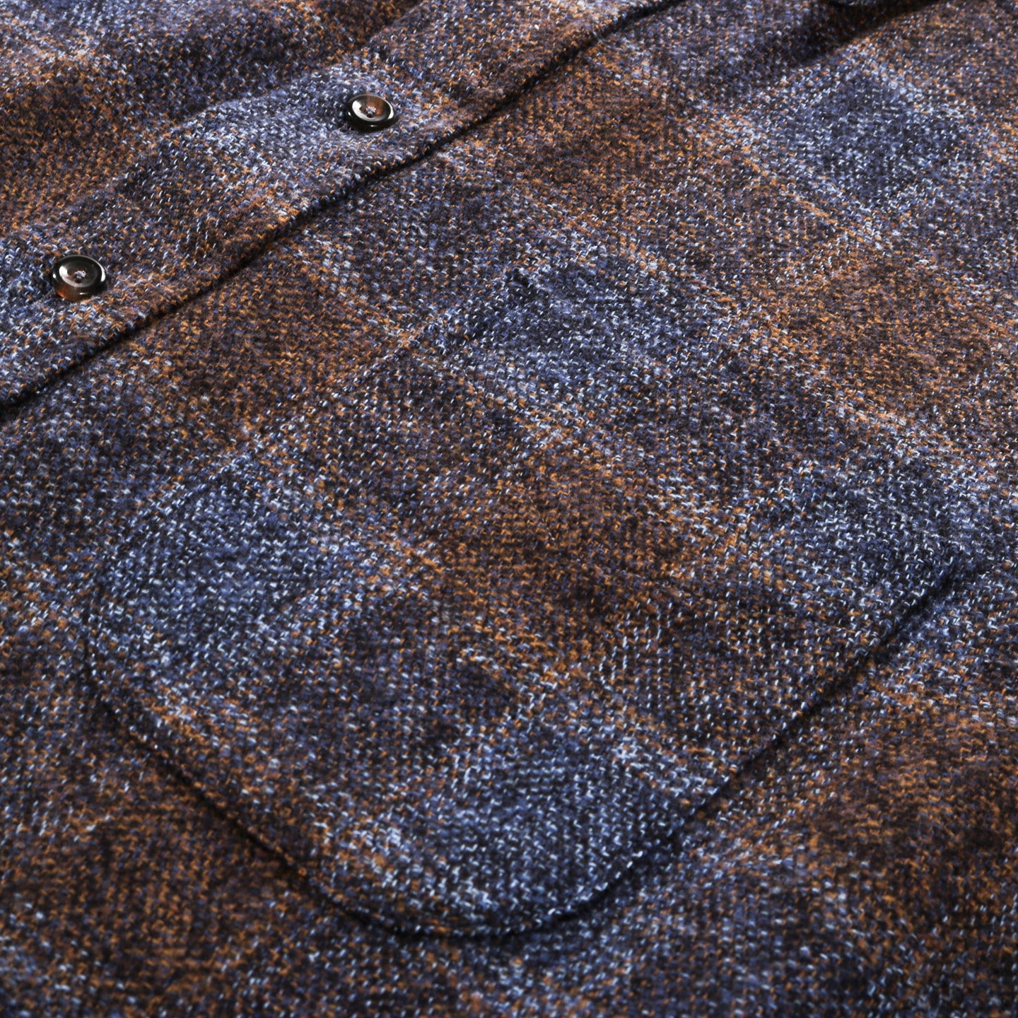 GITMAN VINTAGE BUTTON DOWN BROWN COTTON TWEED CHECK