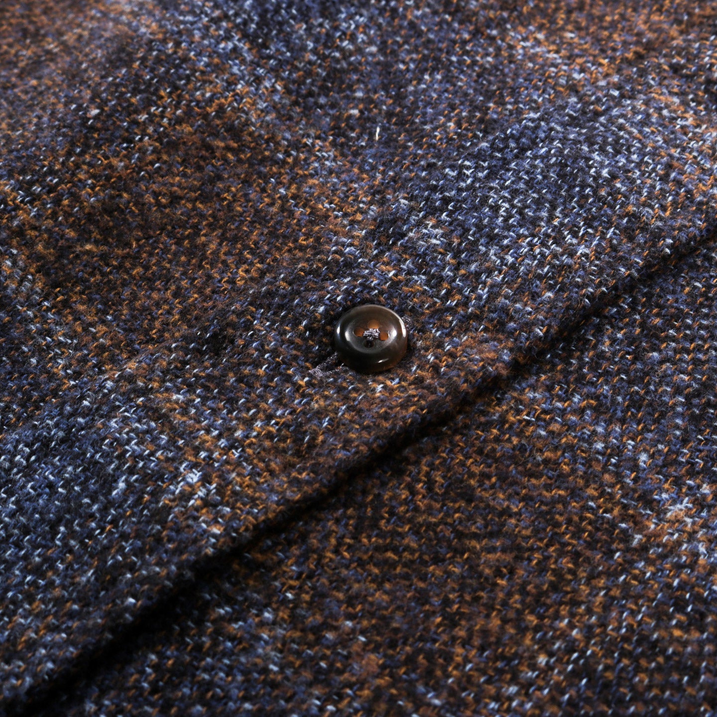 GITMAN VINTAGE BUTTON DOWN BROWN COTTON TWEED CHECK