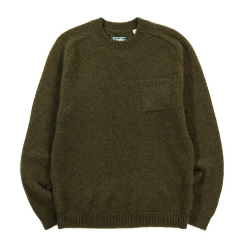 GITMAN VINTAGE OLIVE ALPACA SWEATER