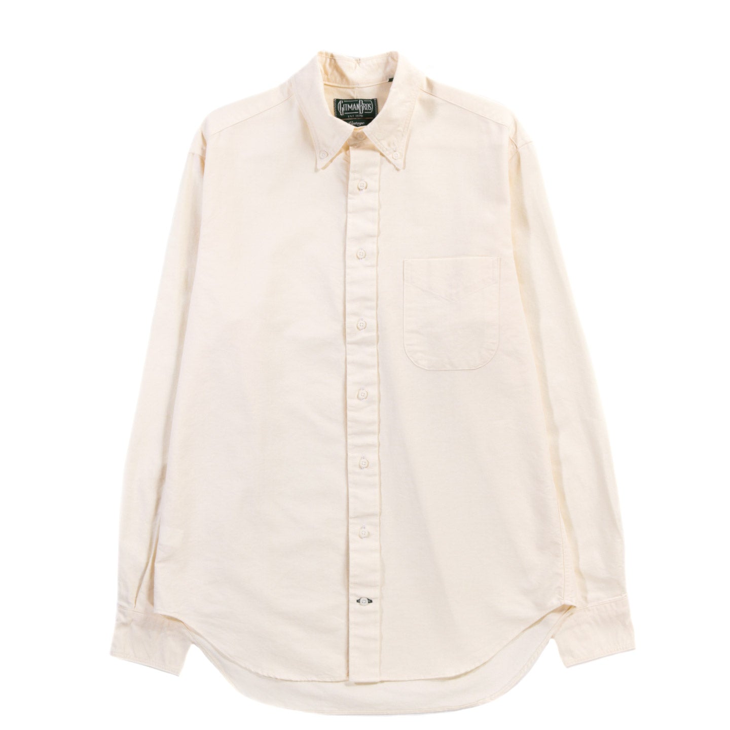 GITMAN VINTAGE BUTTON DOWN YELLOW COTTON OXFORD