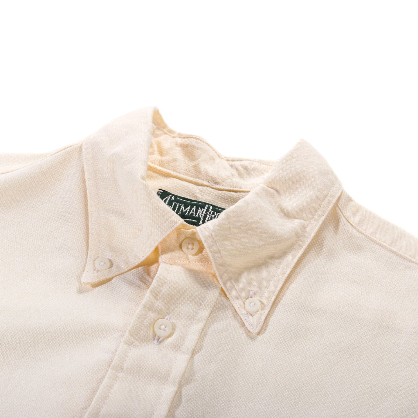 GITMAN VINTAGE BUTTON DOWN YELLOW COTTON OXFORD