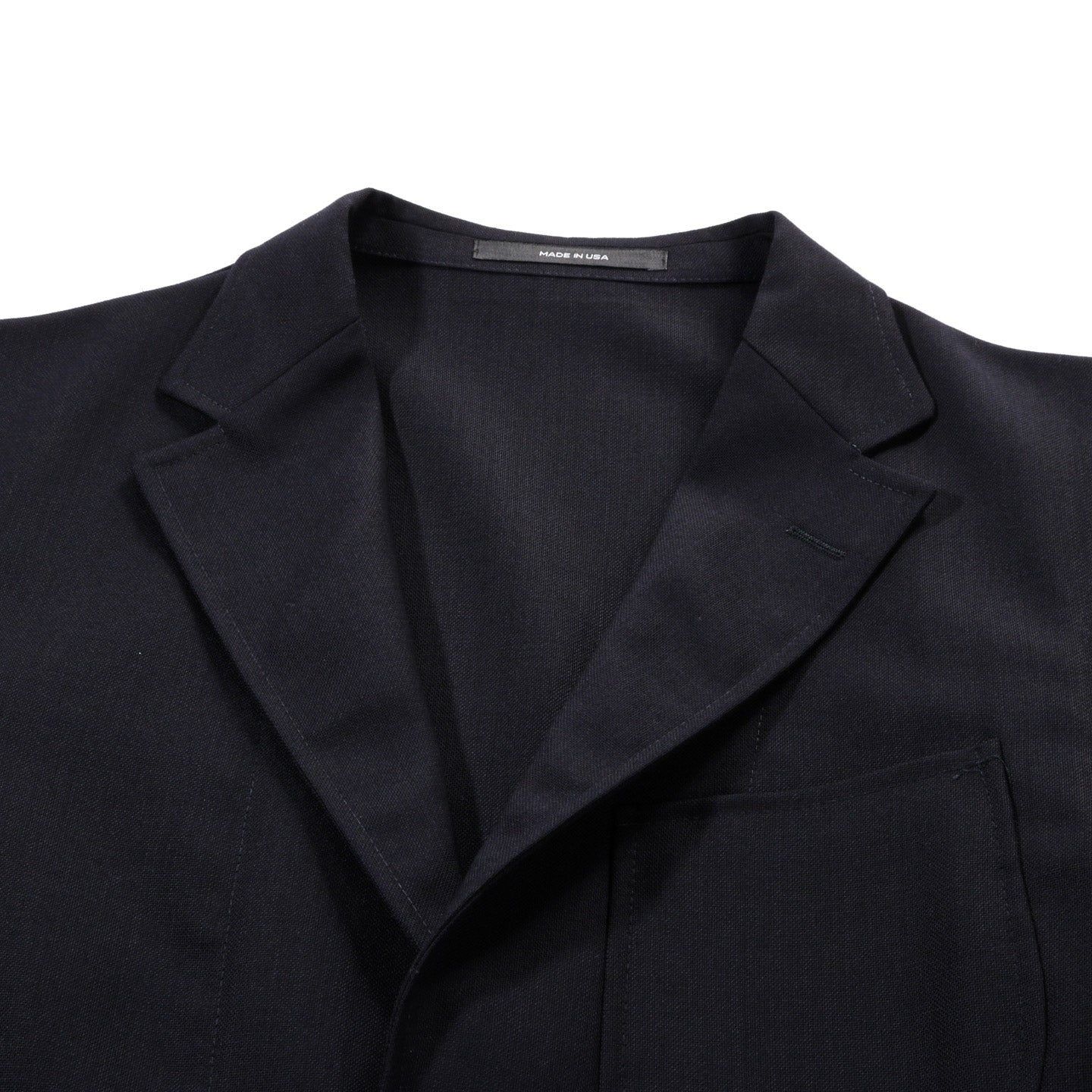 GITMAN VINTAGE SIMPLE JACKET MARLING & EVANS HOPSACK NAVY