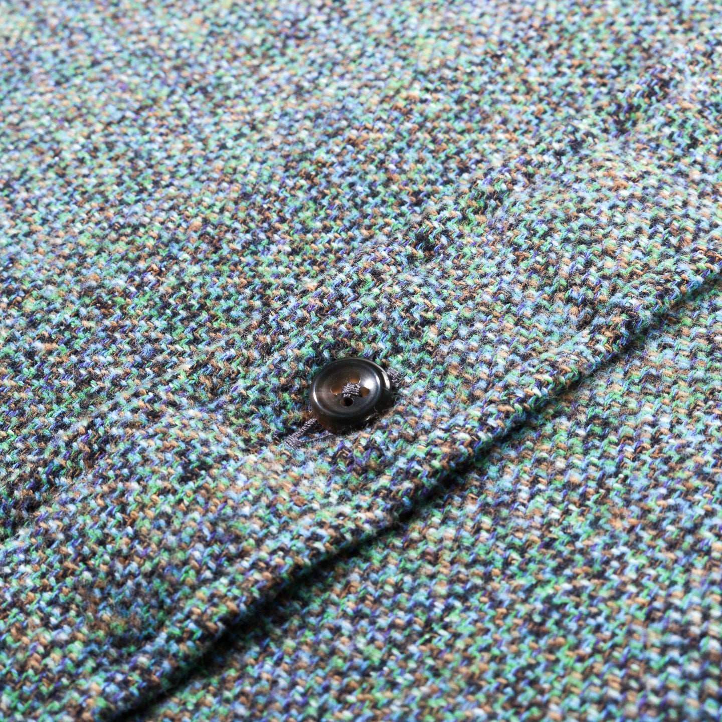 GITMAN VINTAGE BUTTON DOWN BLUE COTTON TWEED