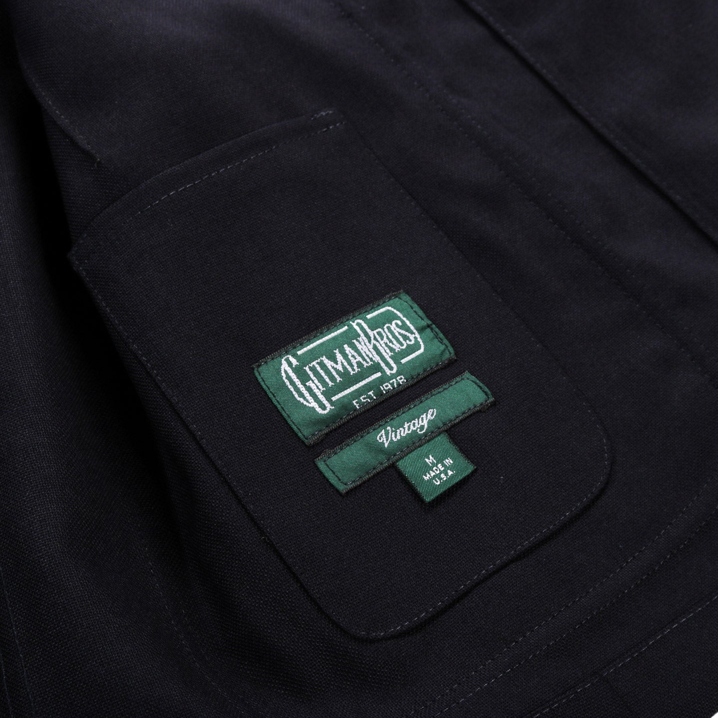 GITMAN VINTAGE SIMPLE JACKET MARLING & EVANS HOPSACK NAVY