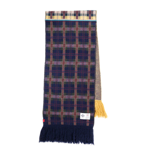 【OUR LEGACY】ESTATE SCARF / Black Check Our Legacy Men's Estate Alpaca Scarf in Black Fuzzy Alpaca