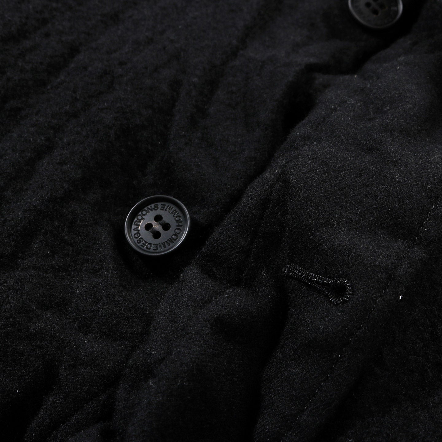 COMME DES GARCONS HOMME C101 WOOL COAT BLACK | TODAY CLOTHING