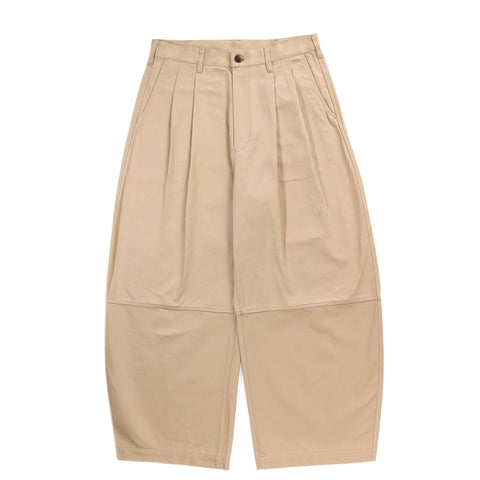 COMME DES GARCONS HOMME P027 HEAVY COTTON TWILL PLEATED CHINO  BEIGE