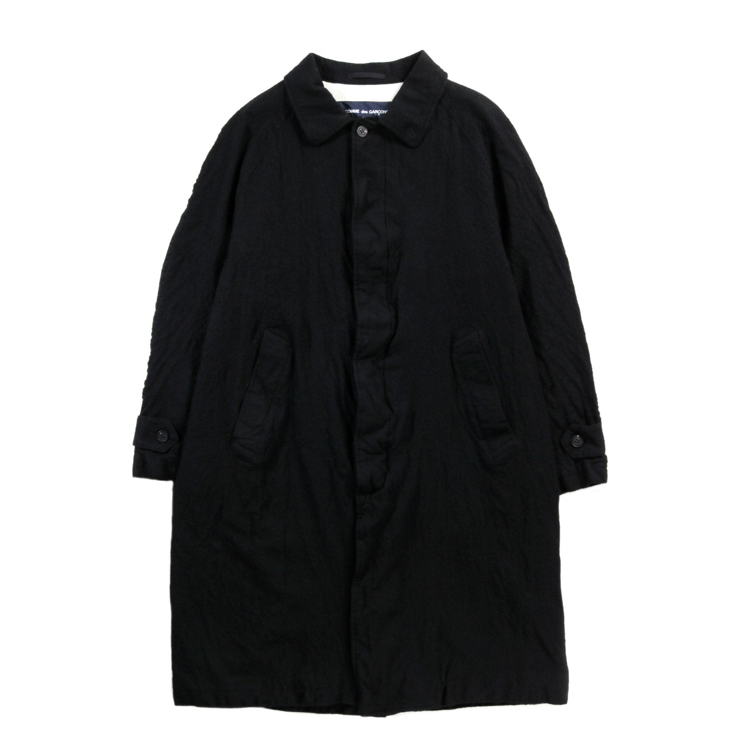 COMME DES GARCONS HOMME C101 WOOL COAT BLACK TODAY CLOTHING