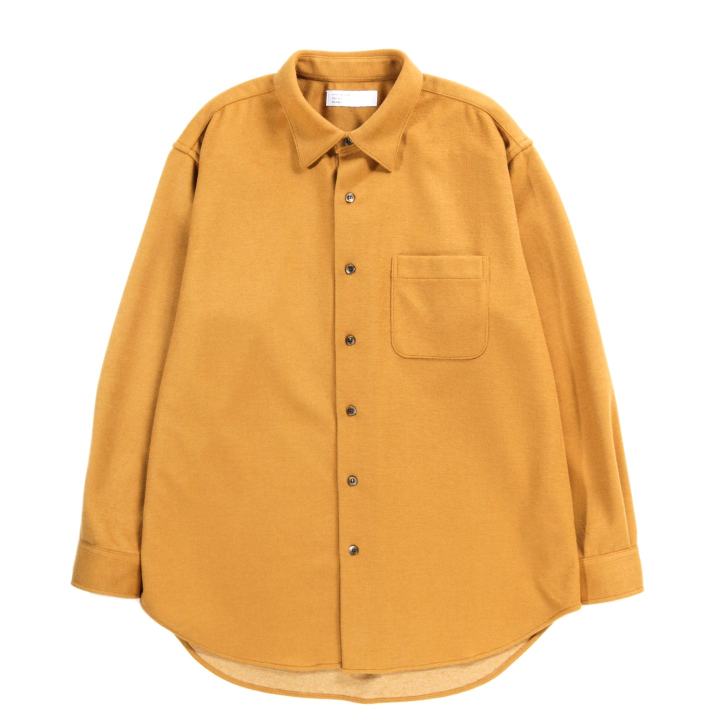 INTERNATIONAL GALLERY BEAMS REGULAR COLLAR SOLID SHIRT MUSTARD