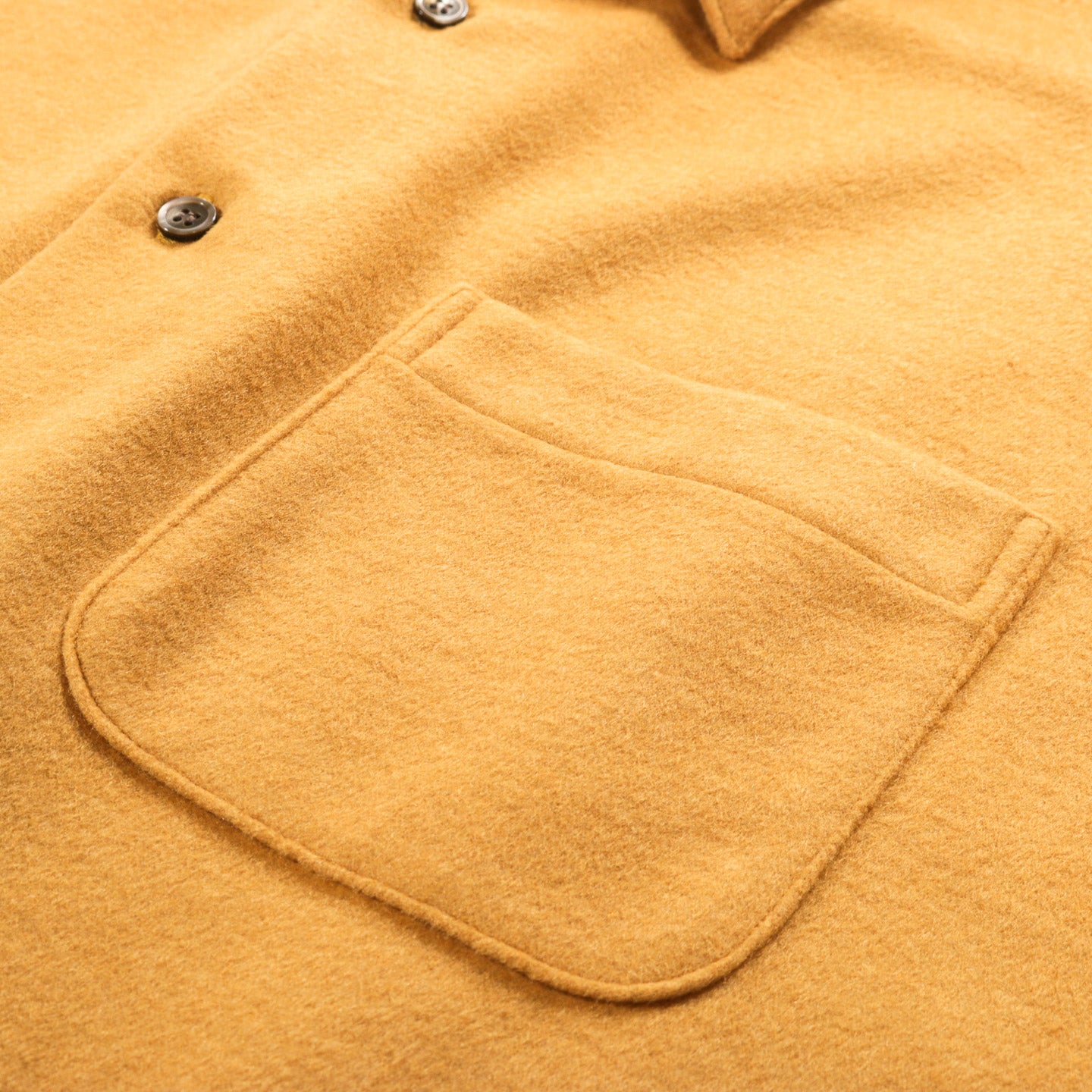 INTERNATIONAL GALLERY BEAMS REGULAR COLLAR SOLID SHIRT MUSTARD