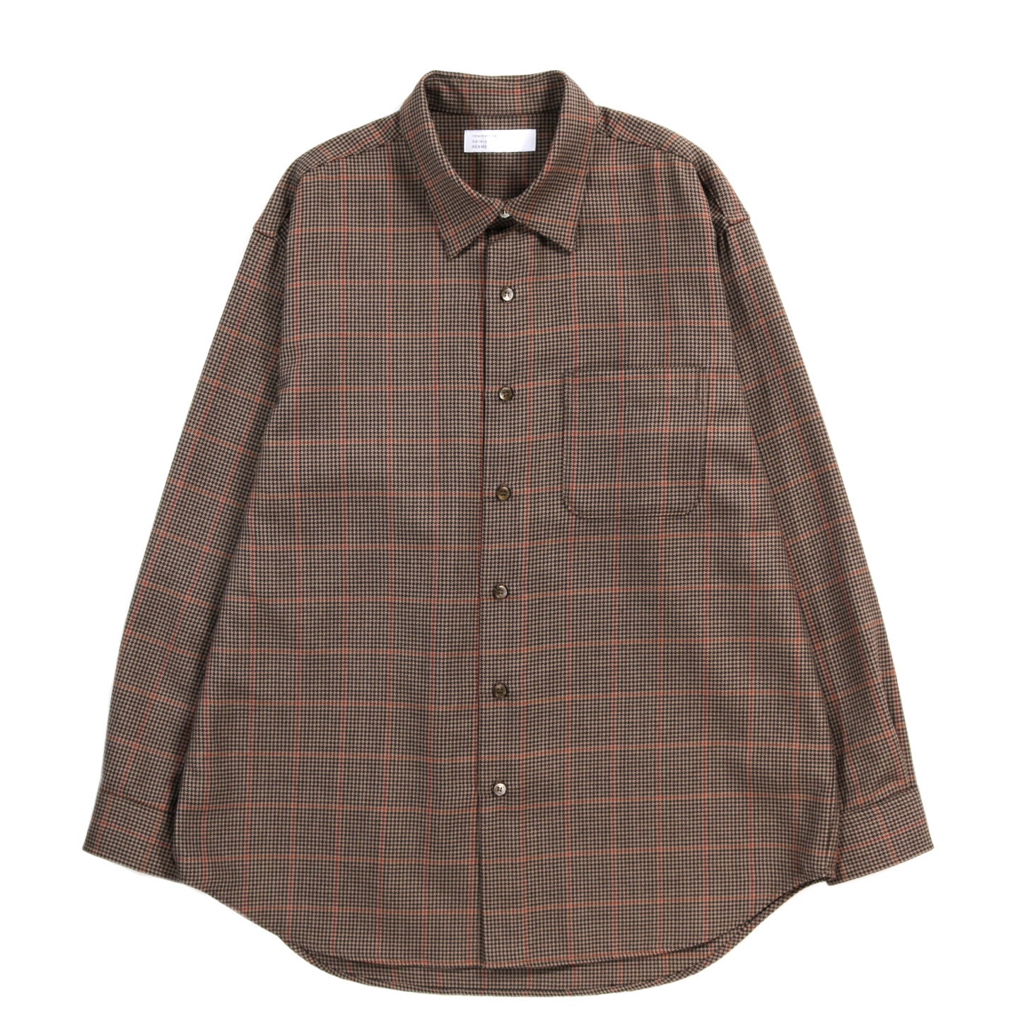 INTERNATIONAL GALLERY BEAMS REGULAR COLLAR CHECK SHIRT BROWN