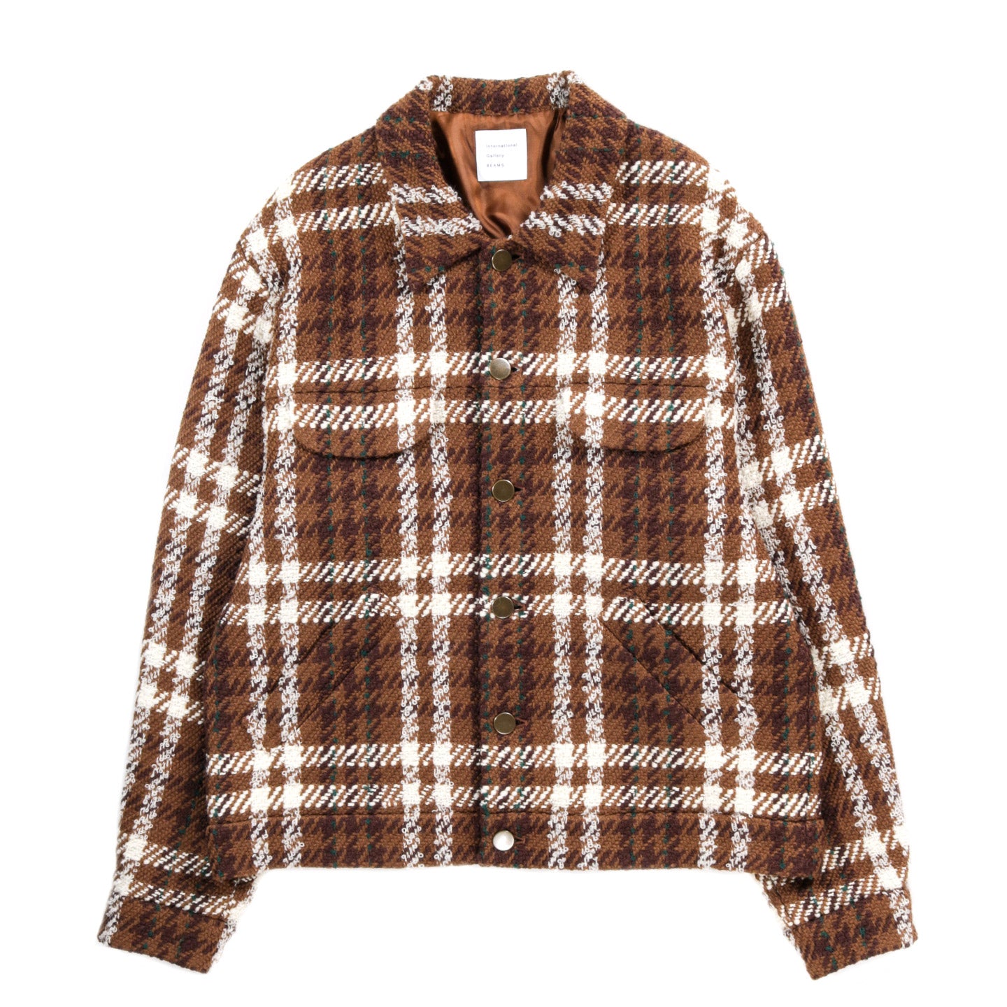 INTERNATIONAL GALLERY BEAMS G-JACKET BROWN CHECK