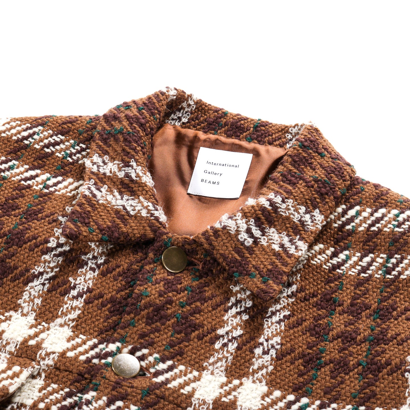 INTERNATIONAL GALLERY BEAMS G-JACKET BROWN CHECK