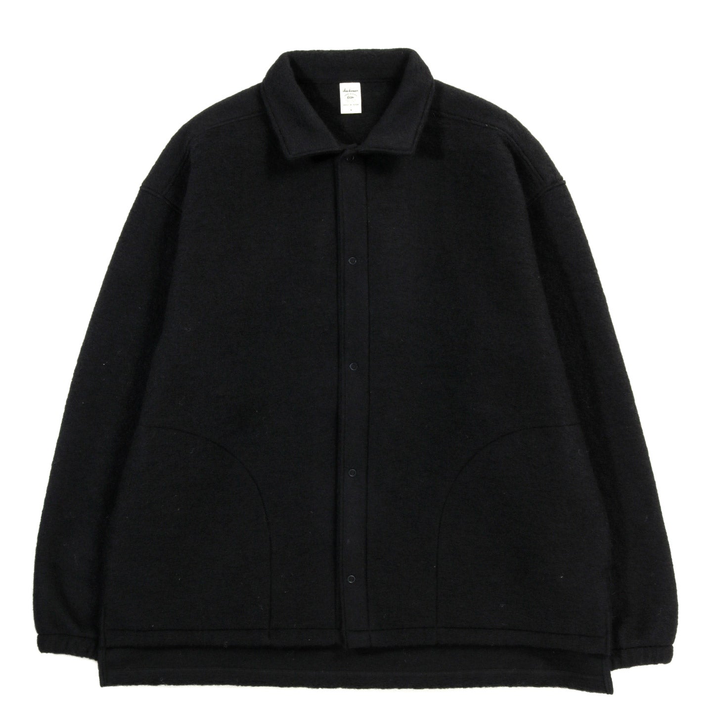 JACKMAN WOOL COACH SHIRT BLACK