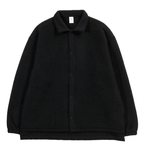 JACKMAN WOOL COACH SHIRT BLACK