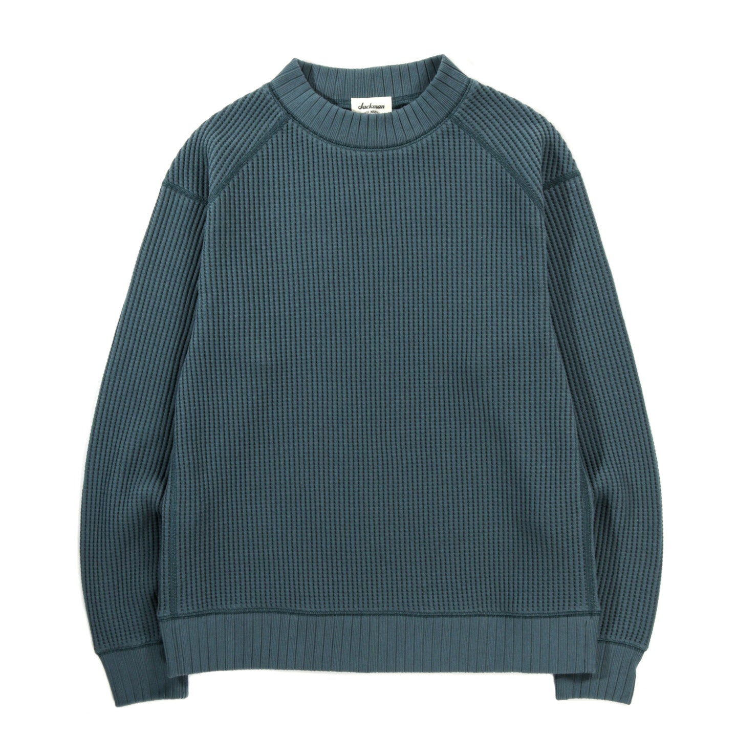 JACKMAN WAFFLE MID-NECK DARK TURQUOISE | TODAY CLOTHING