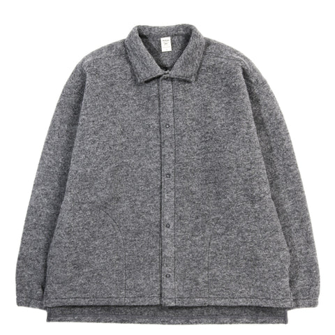 JACKMAN WOOL COACH SHIRT HEATHER CHARCOAL