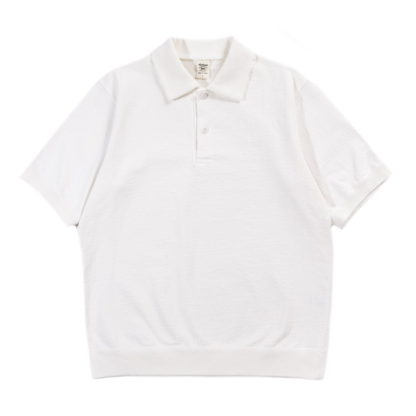 JACKMAN DOTSUME RIB POLO OFF WHITE
