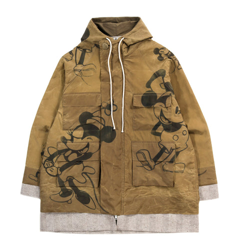 JOONE JOONAM WAX PARKA GREEN / BLACK / BEIGE