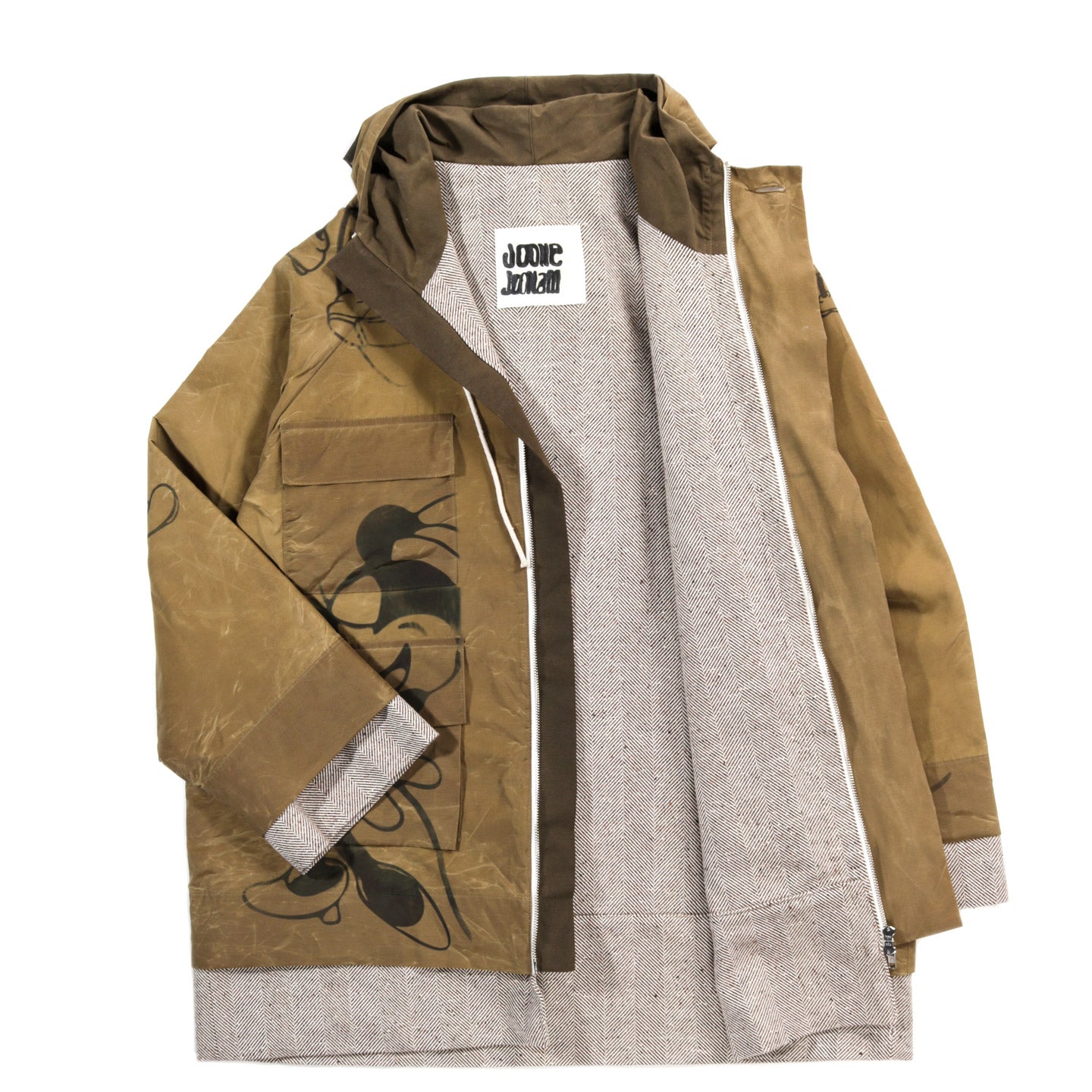 JOONE JOONAM WAX PARKA GREEN / BLACK / BEIGE