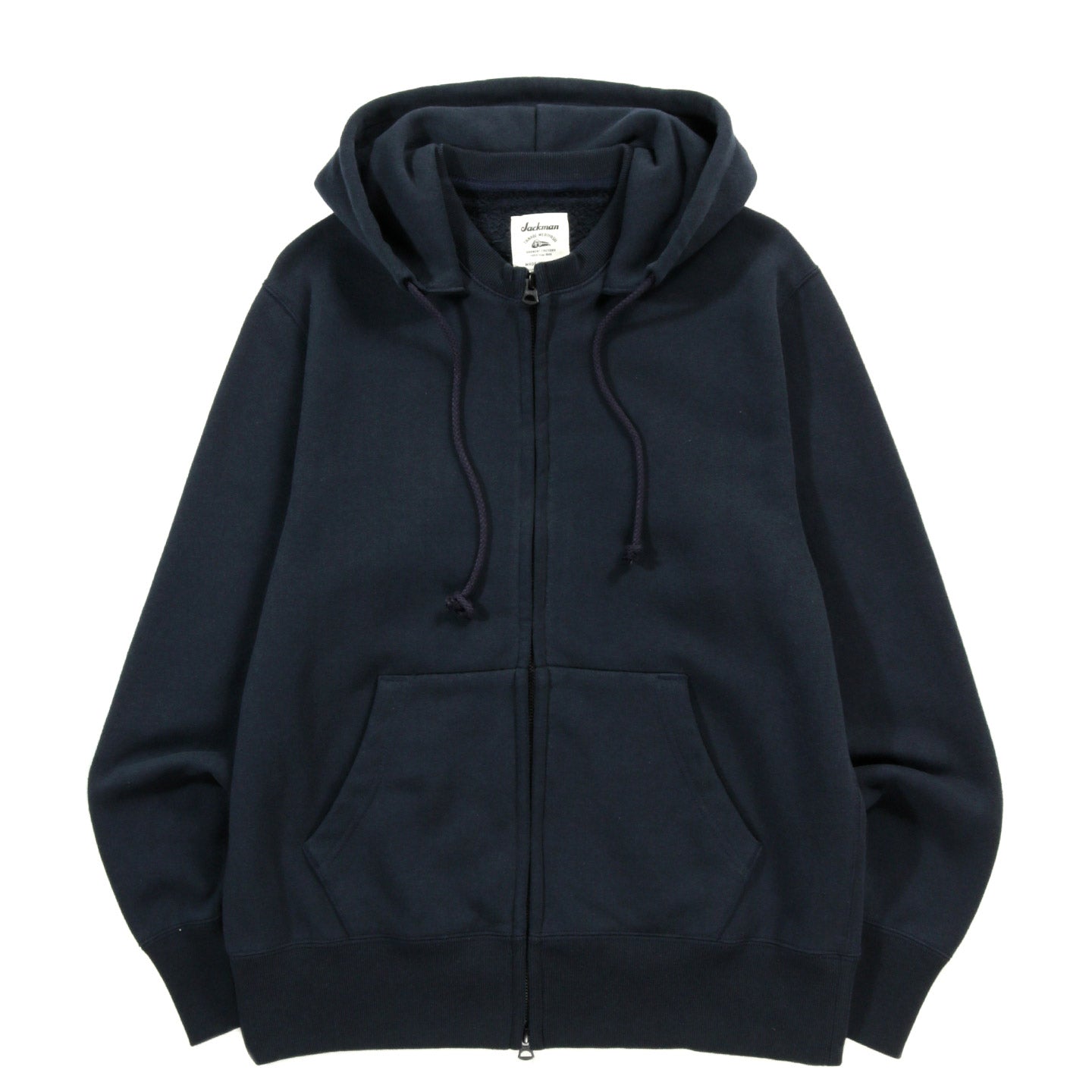 JACKMAN BIG LOOP AFTER HOOD ZIP HOODIE DARK NAVY