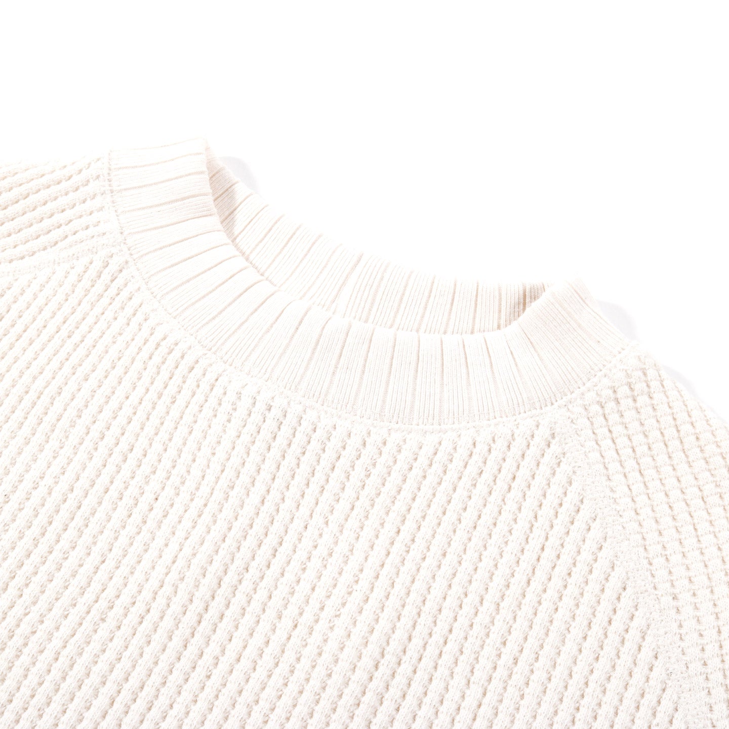 JACKMAN WAFFLE MID-NECK IVORY