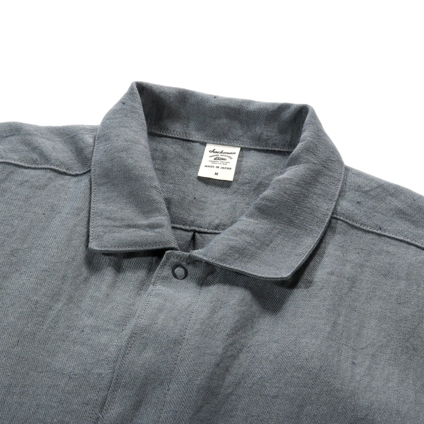 JACKMAN LINEN TWILL COACH SHIRT JACKET SMOKY IVY