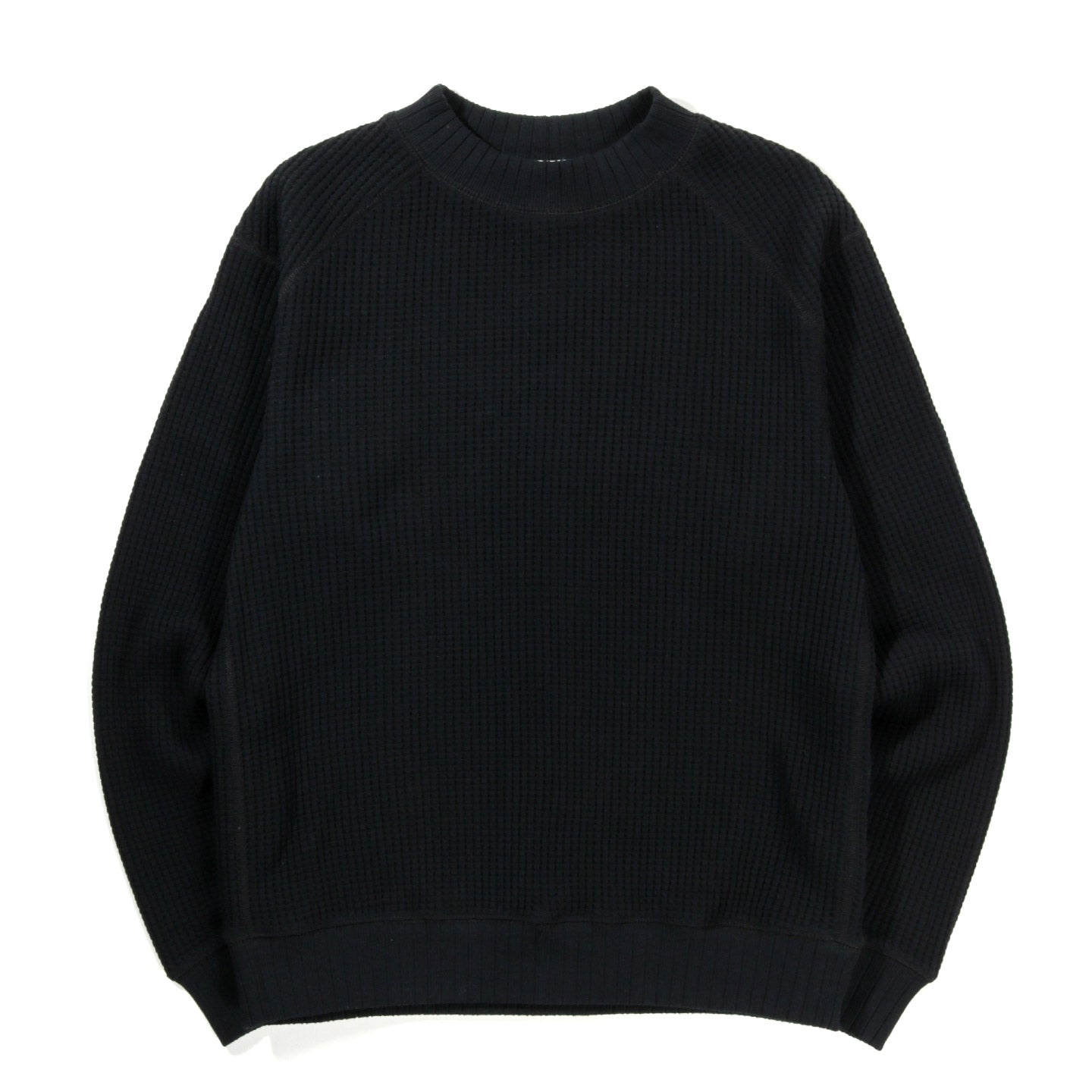 JACKMAN WAFFLE MID-NECK BLACK