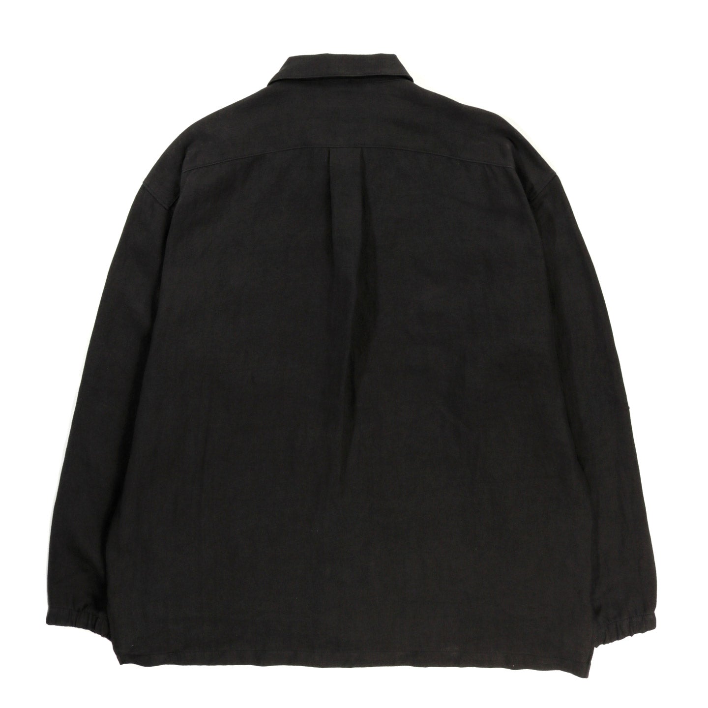 JACKMAN LINEN TWILL COACH SHIRT JACKET BLACK
