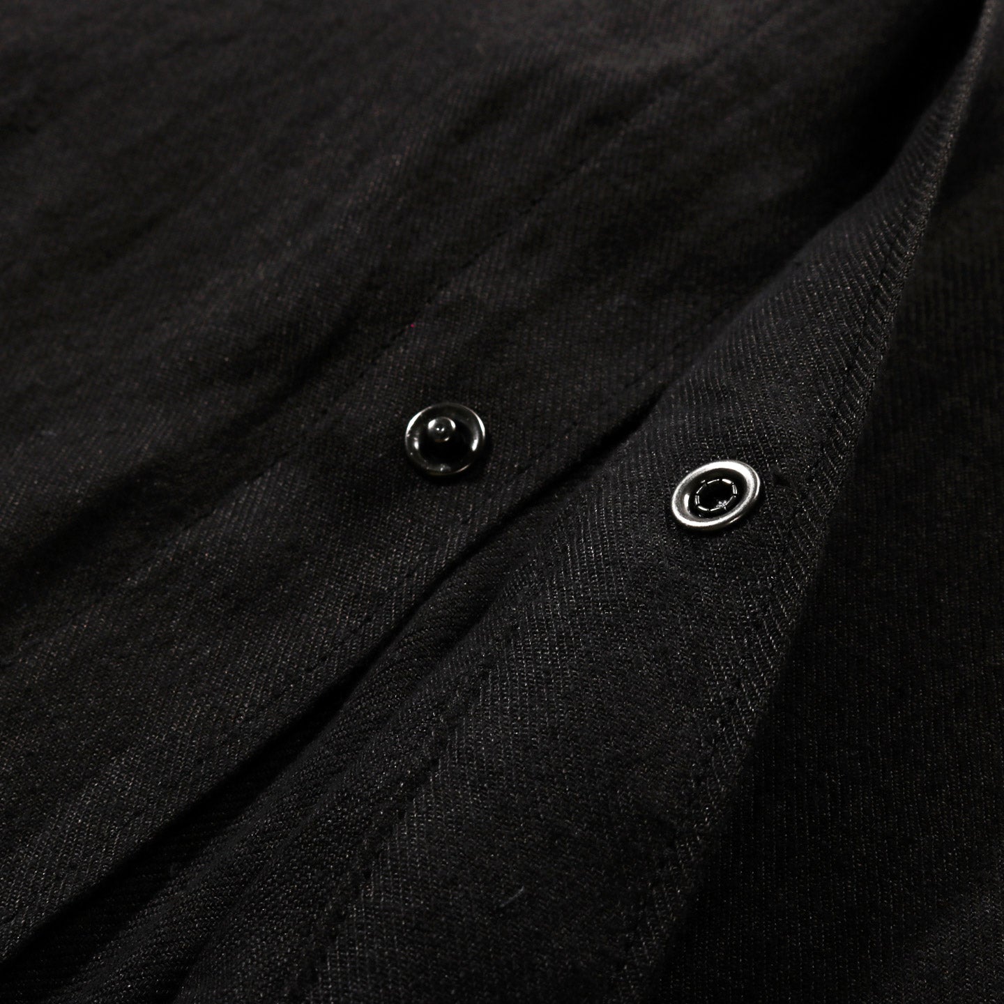 JACKMAN LINEN TWILL COACH SHIRT JACKET BLACK