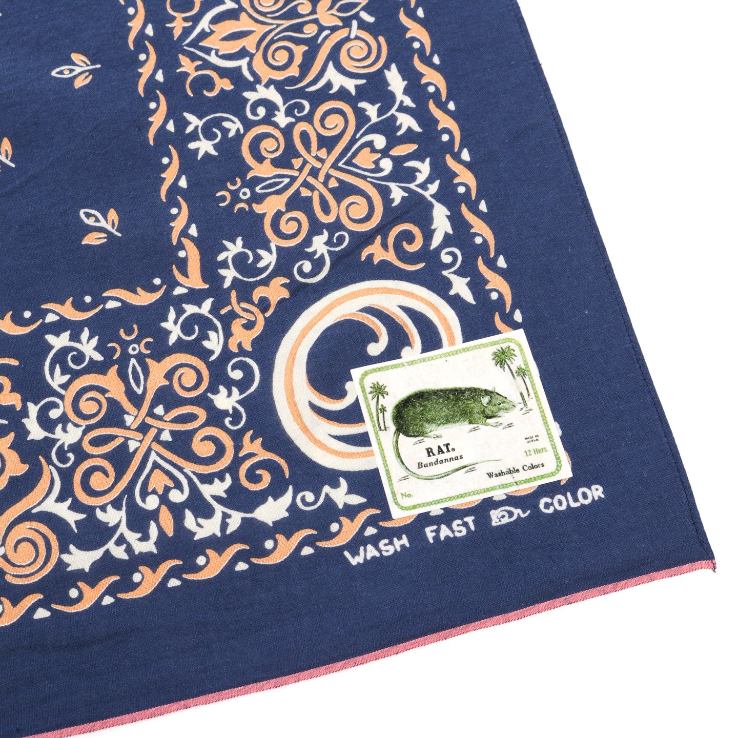 KAPITAL FASTCOLOR SELVEDGE BANDANA ANTLER NAJA NAVY