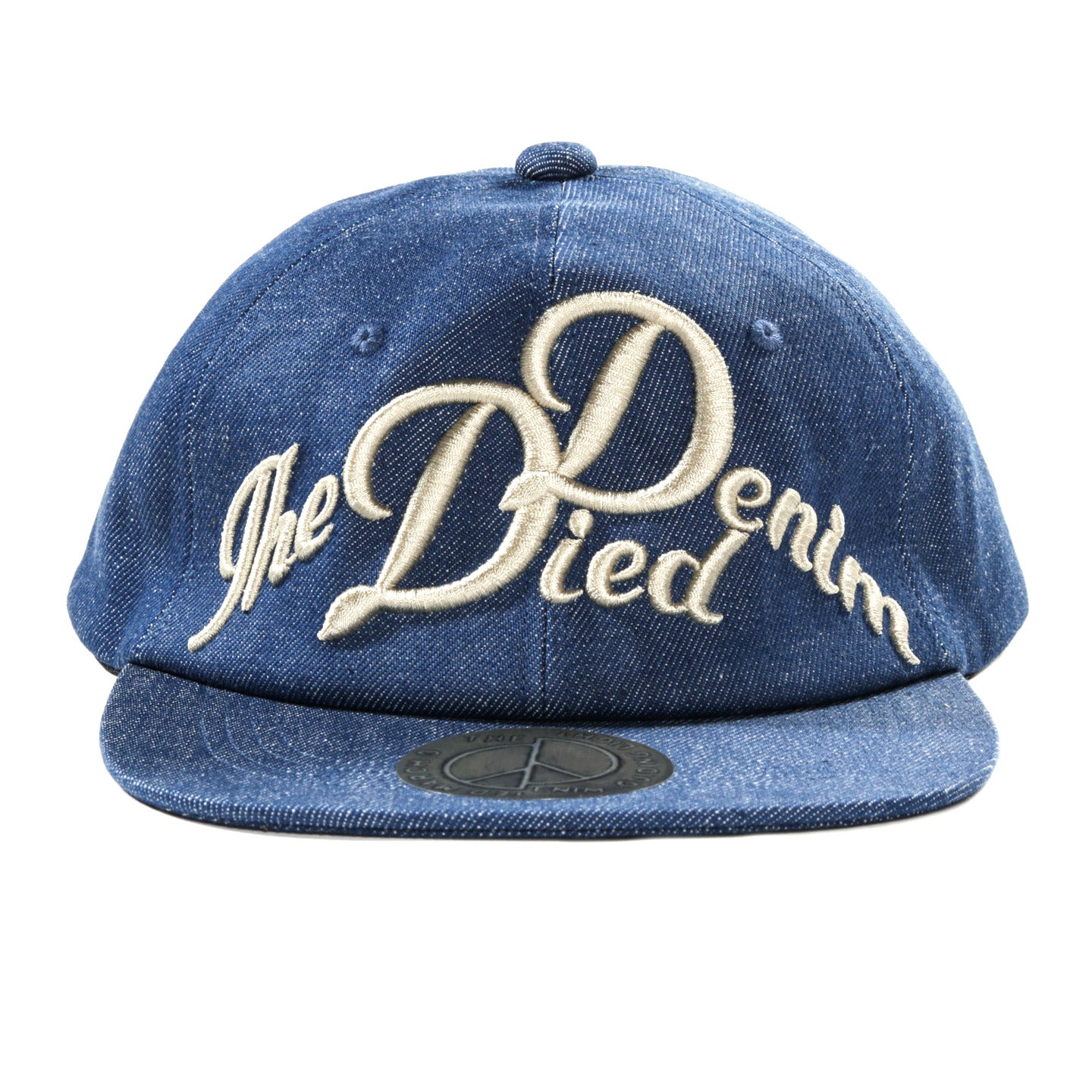 KAPITAL 11.5OZ DENIM BASEBALL CAP (THE DENIM DIED EMBROIDERY) LOW INDIGO