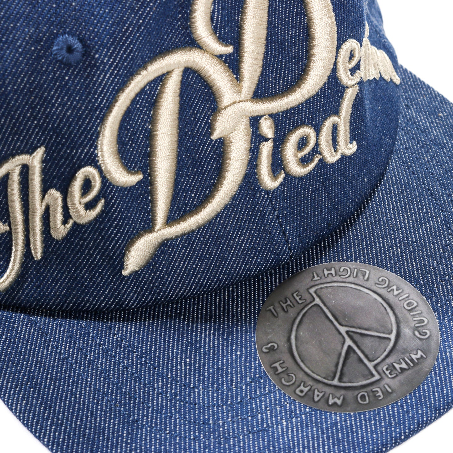 KAPITAL 11.5OZ DENIM BASEBALL CAP (THE DENIM DIED EMBROIDERY) LOW INDIGO