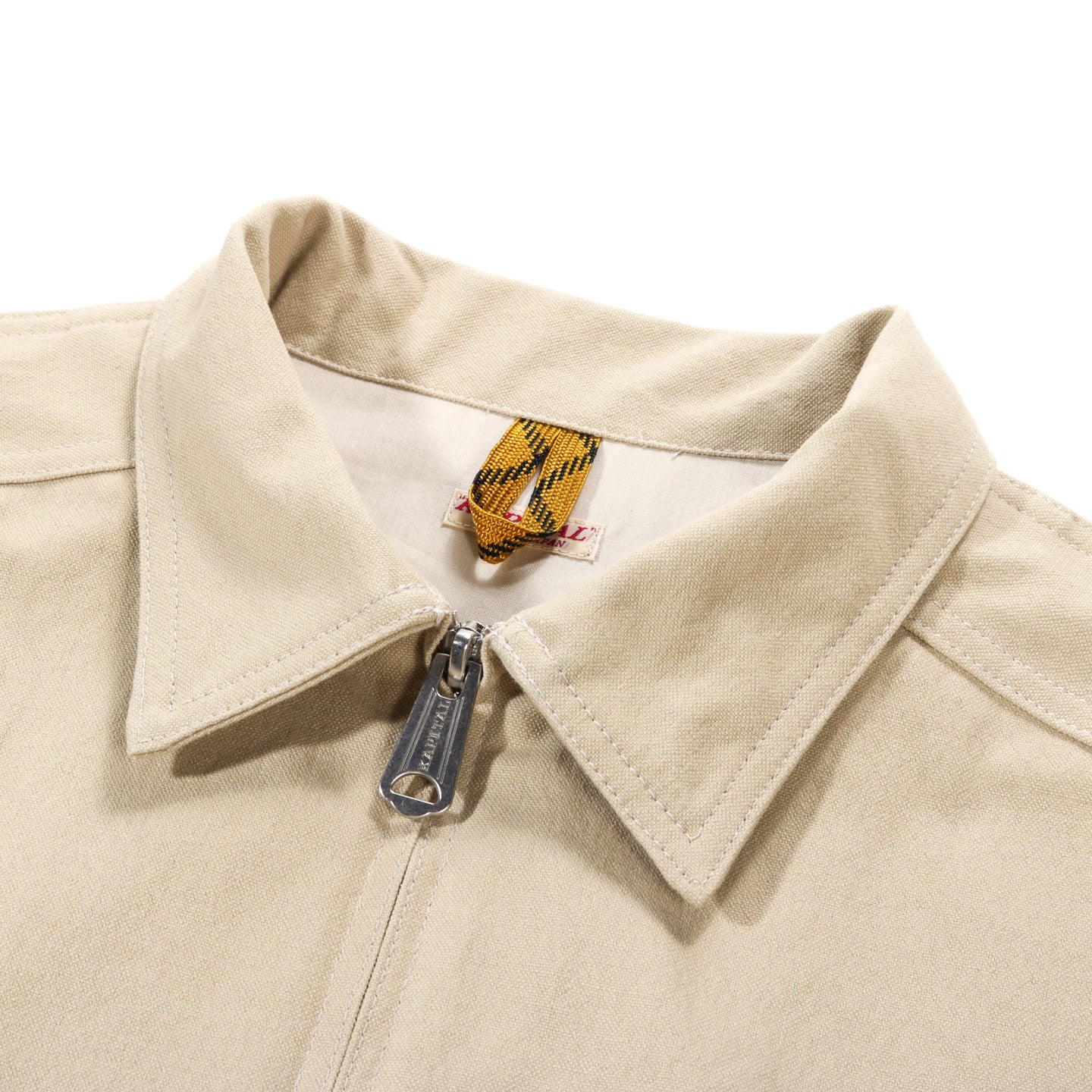 KAPITAL WR CANVAS ZIP-UP KAYAK PAW-PAW BLOUSON BEIGE