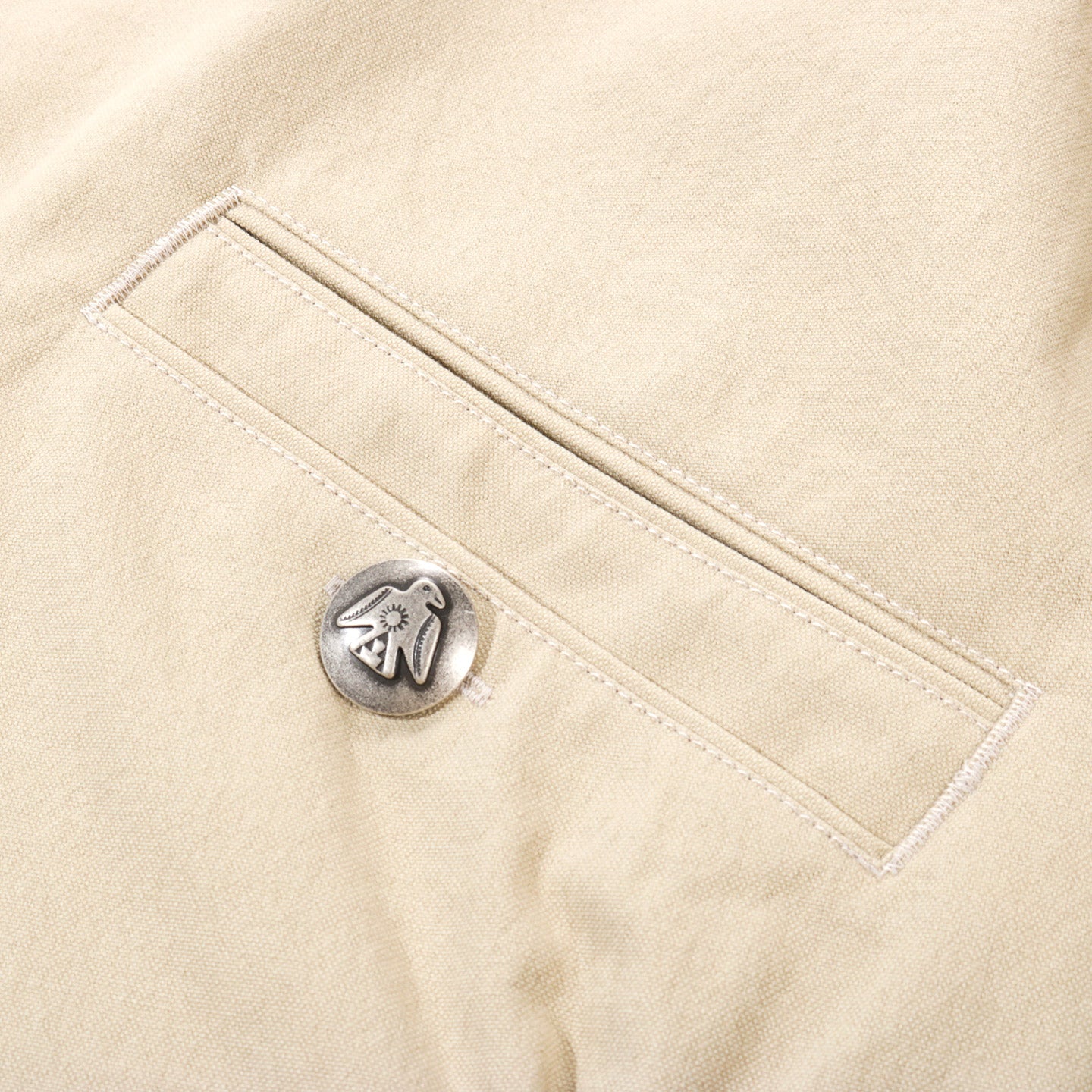 KAPITAL WR CANVAS ZIP-UP KAYAK PAW-PAW BLOUSON BEIGE