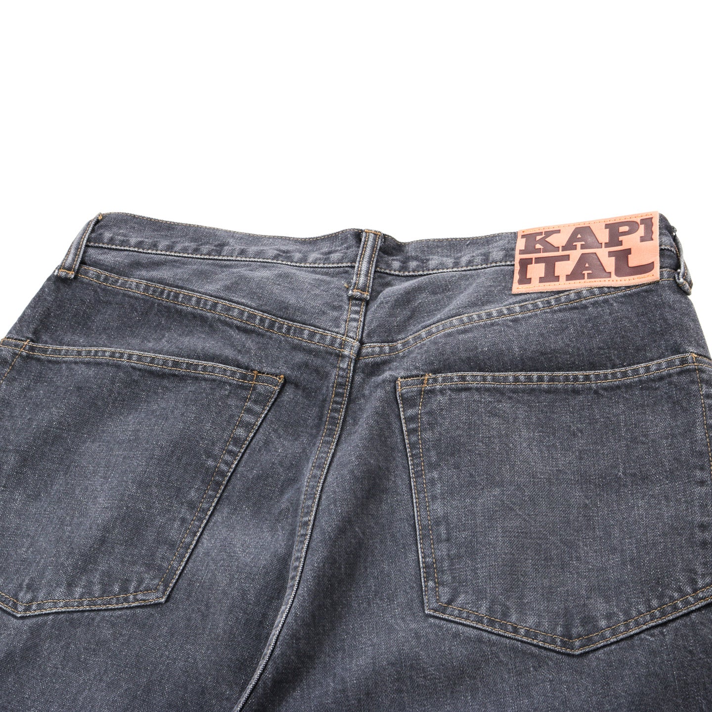 KAPITAL 14OZ BLACK DENIM 5P CONEY OKAGILLY