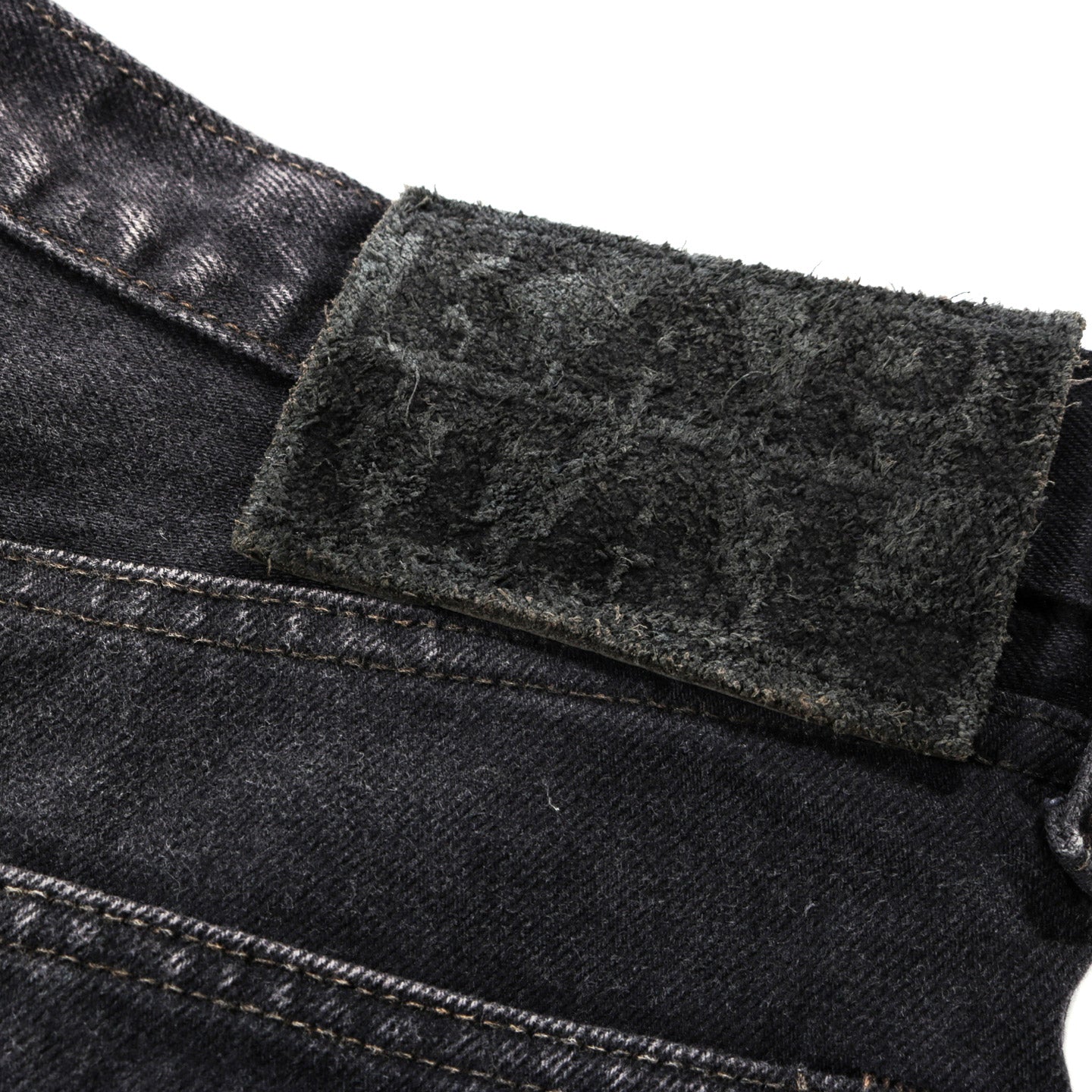 KAPITAL 14OZ BLACK X BLACK DENIM 5P MONKEY CISCO PRO