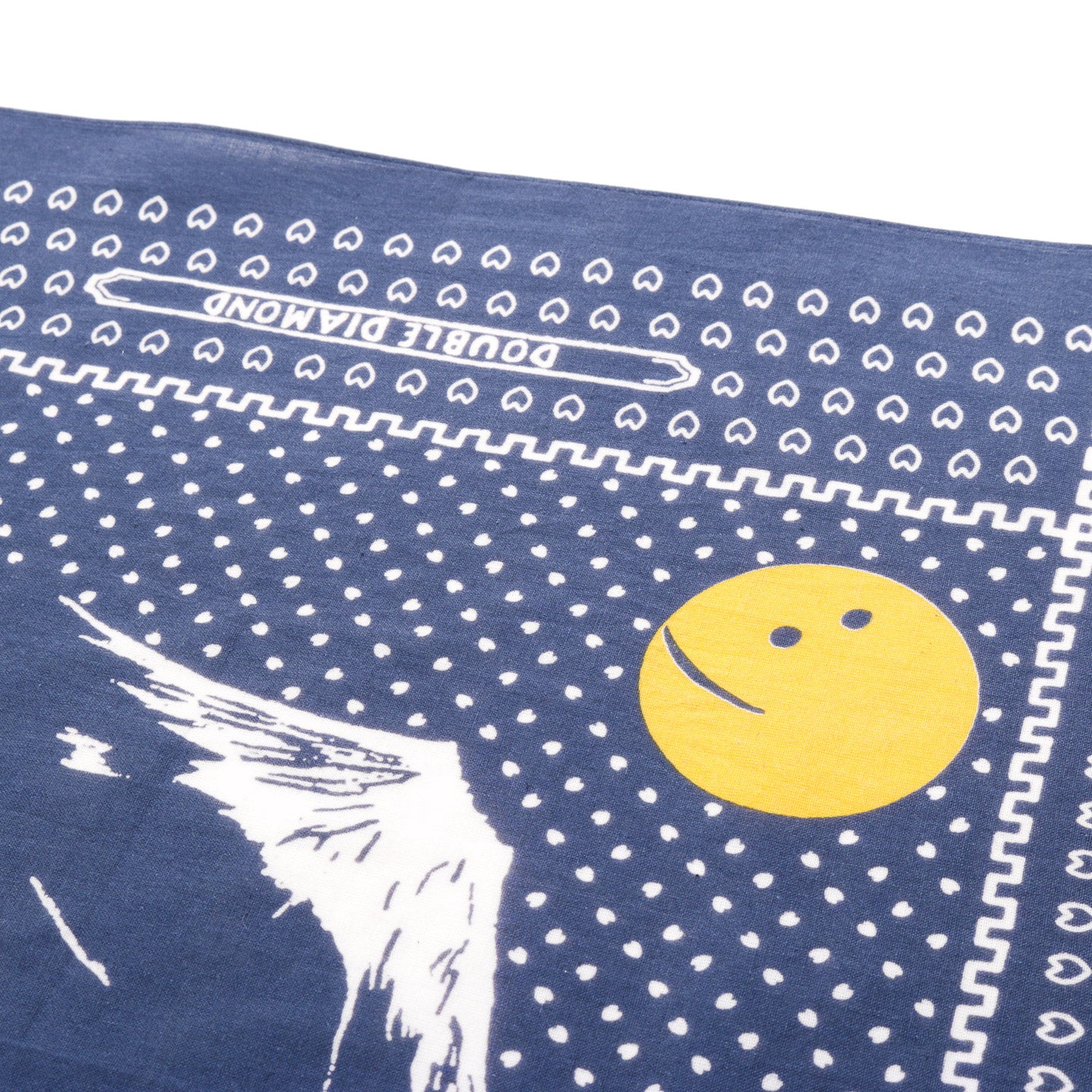 KAPITAL FASTCOLOR SELVEDGE BANDANA MIRRORED FUJI PROFILE RAINBOWY NAVY