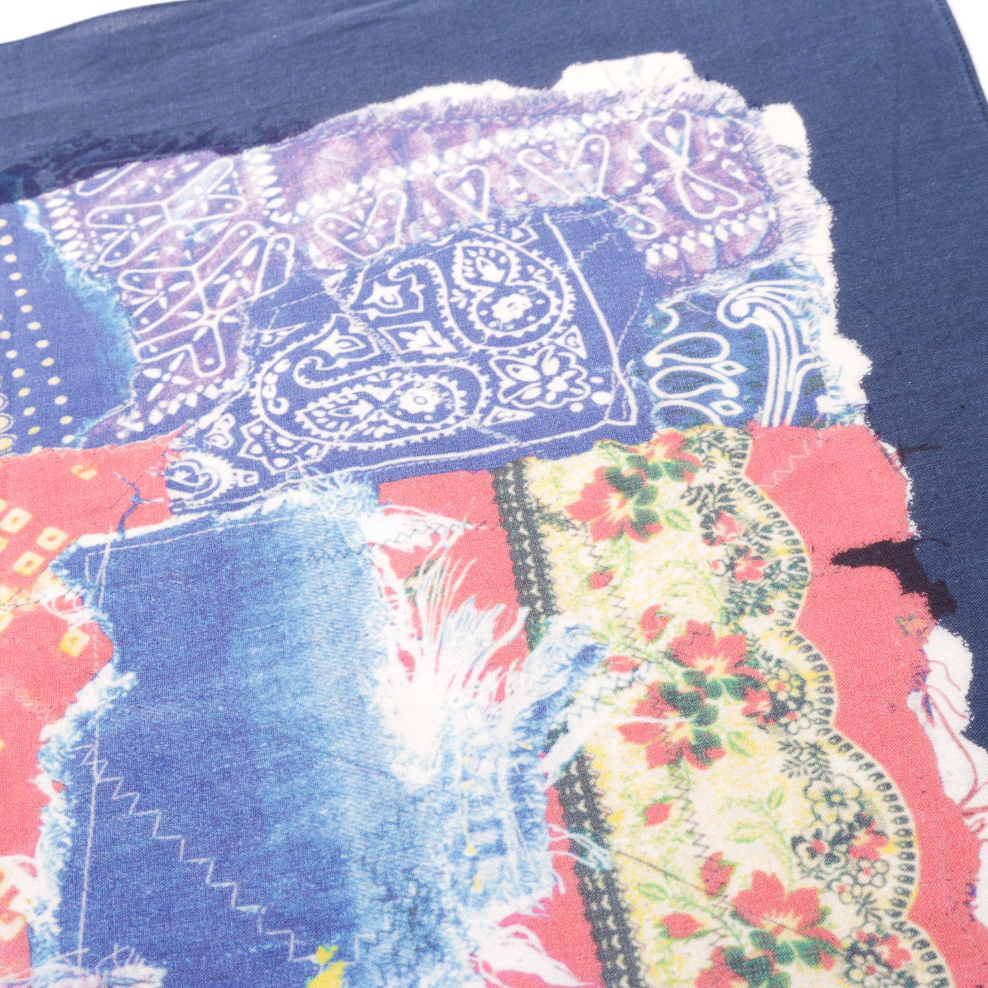 KAPITAL FASTCOLOR SELVEDGE BANDANA BANDANA PATCHWORK NAVY