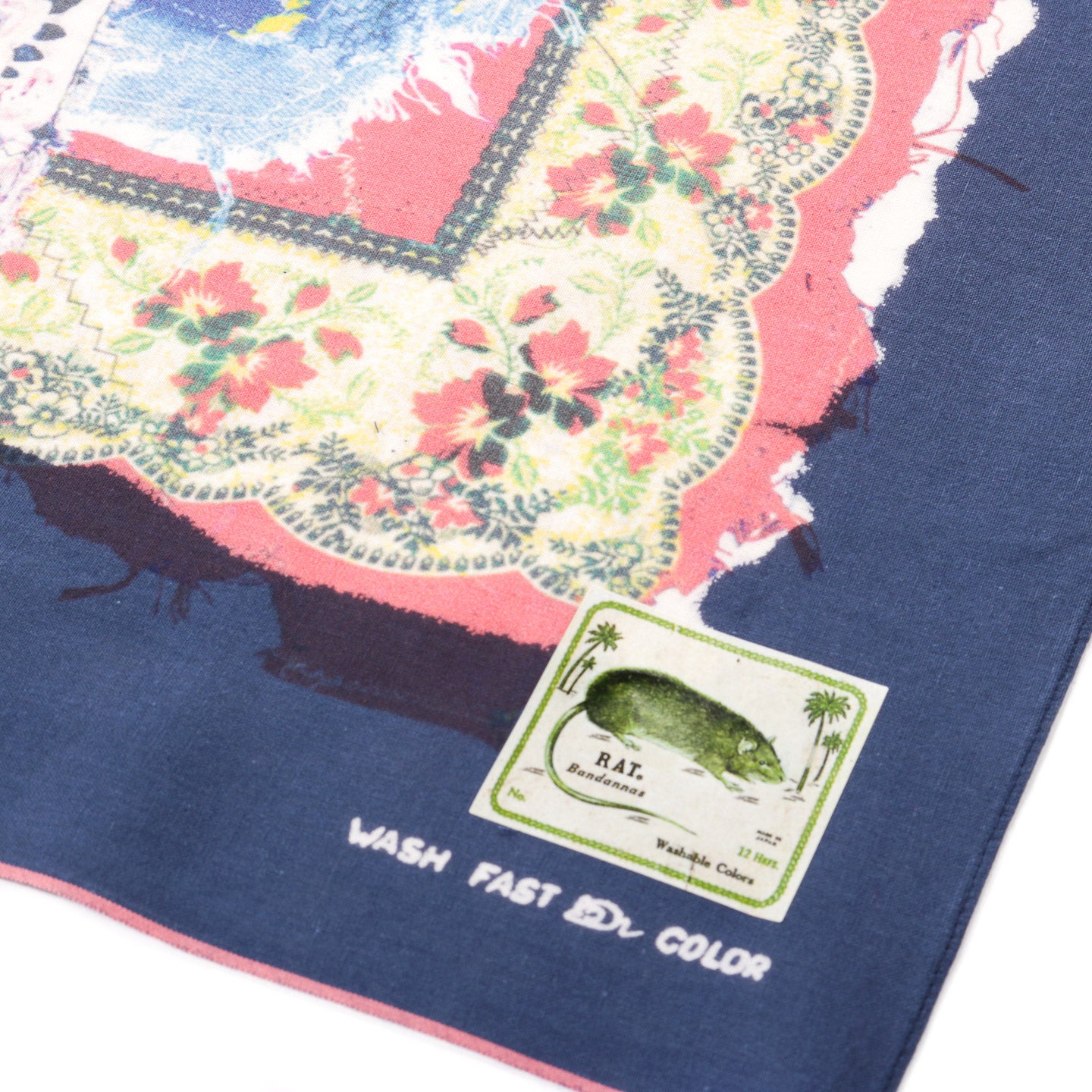 KAPITAL FASTCOLOR SELVEDGE BANDANA BANDANA PATCHWORK NAVY