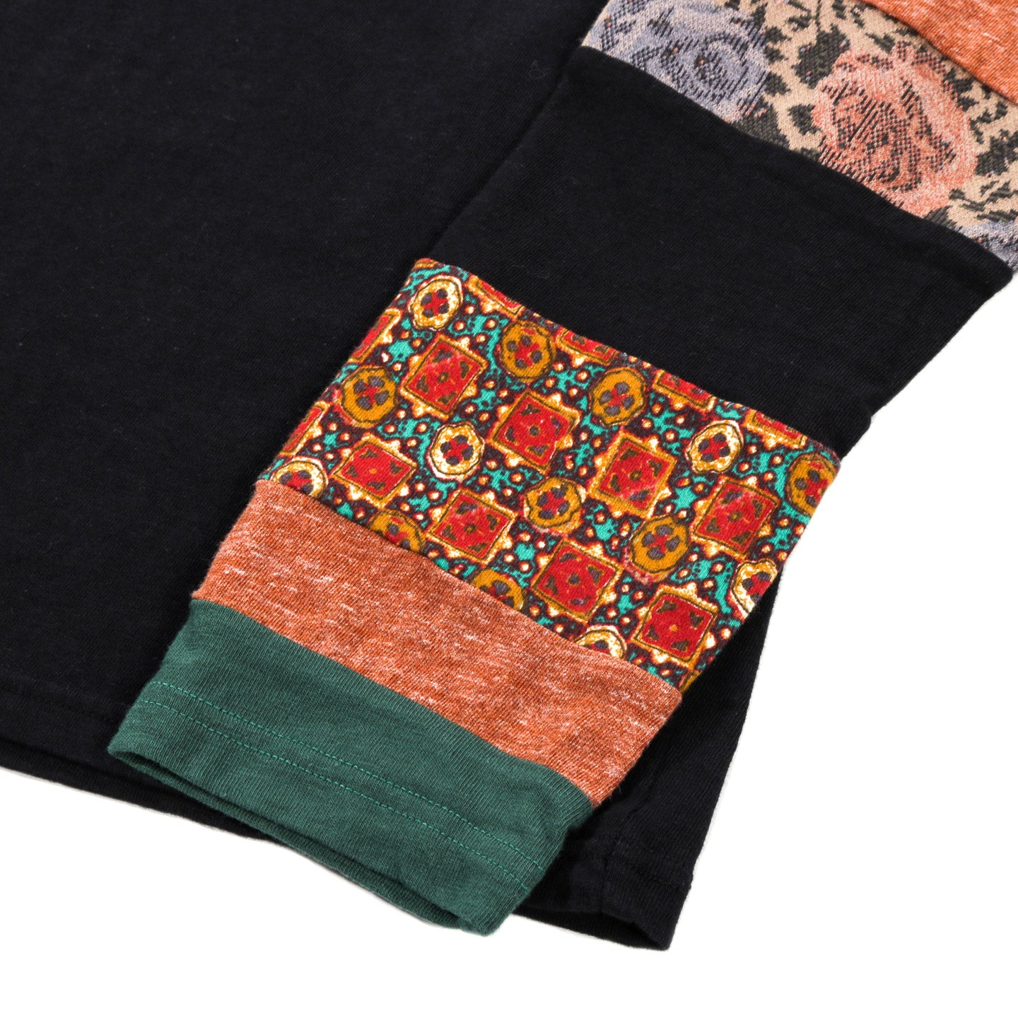 KAPITAL LONG SLEEVE HIPPIE T BLACK