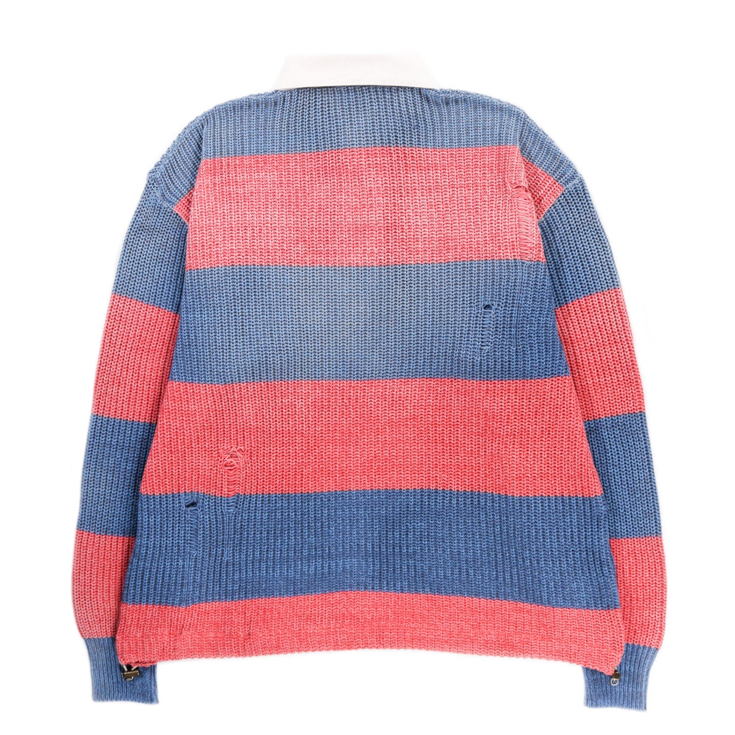 KAPITAL 5G COTTON KNIT RUGGER SHIRT SAX X RED