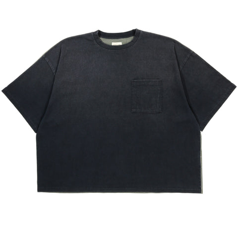 KAPITAL 2TONES BIG POCKET T BONE BLACK X KHAKI