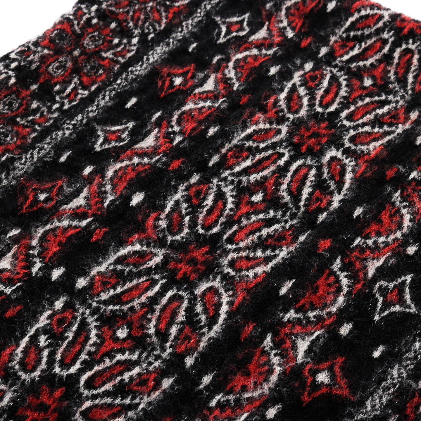 KAPITAL WOOL HAPPY SCARF COLORFUL BIG MAMA BANDANA BLACK